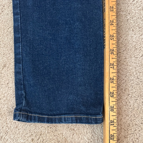 Forever 21 Cargo Jeans Dark Wash Denim‎ Straight Legside pockets 80’s y2k - Picture 8 of 11